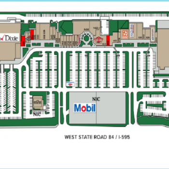 Plan of mall Plaza at Davie