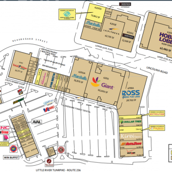 Plan of mall Plaza at Landmark