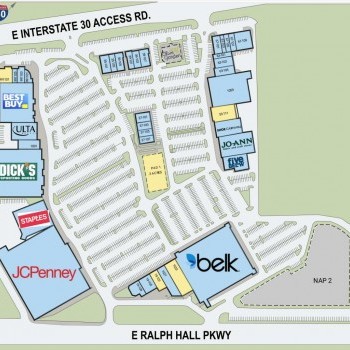 Plan of mall Plaza at Rockwall