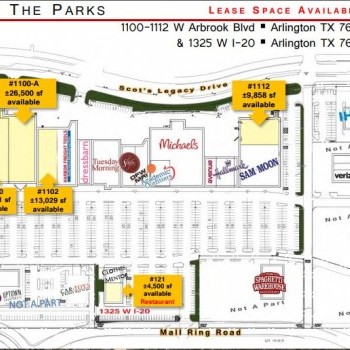 Plan of mall Plaza at the Parks