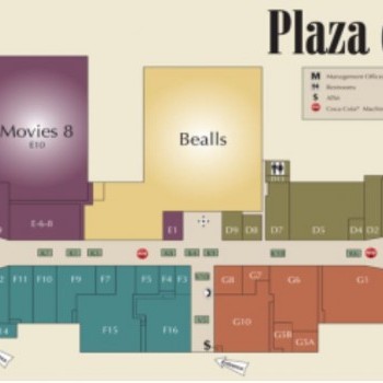 Plan of mall Plaza Del Sol Mall