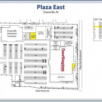 Plan of mall Plaza East