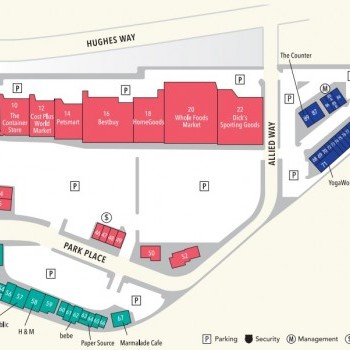 Plan of mall Plaza El Segundo
