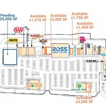 Plan of mall Plaza Paseo Del Norte