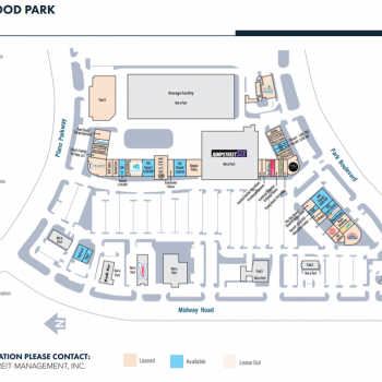 Plan of mall Prestonwood Park
