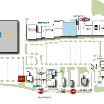 Plan of mall Prestonwood Town Center