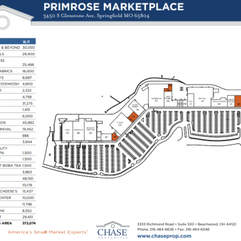 Plan of mall Primrose Marketplace