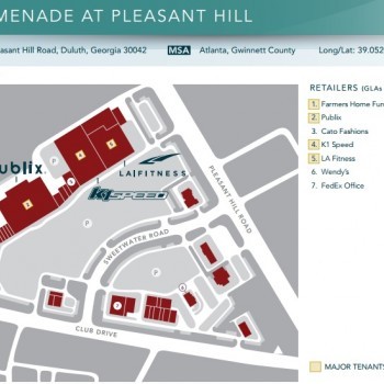 Plan of mall Promenade at Pleasant Hill