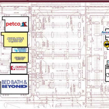 Plan of mall Pueblo Crossing Shopping Center