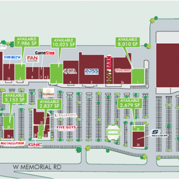 Plan of mall Quail Springs Marketplace