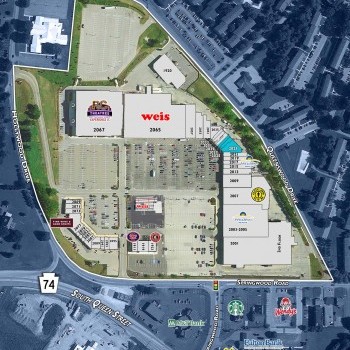 Plan of mall Queensgate Towne Center