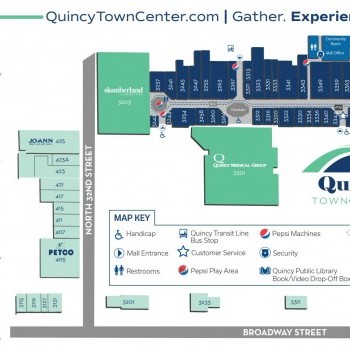 Plan of mall Quincy Town Center (Quincy Mall)