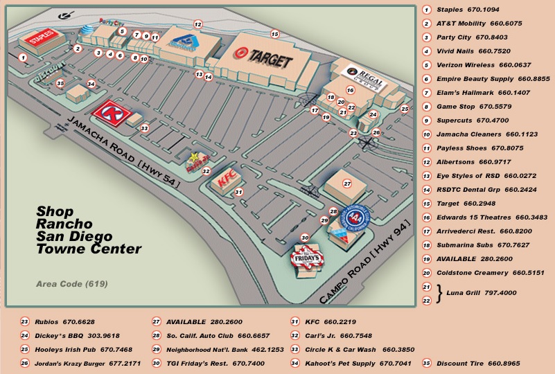 Auto Club Aaa In Rancho San Diego Towne Center Store Location