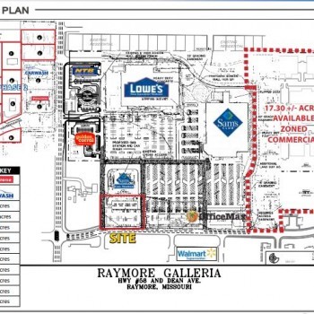 Plan of mall Raymore Galleria