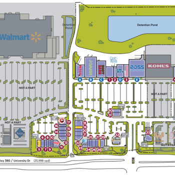 Plan of mall Rayzor Ranch Marketplace