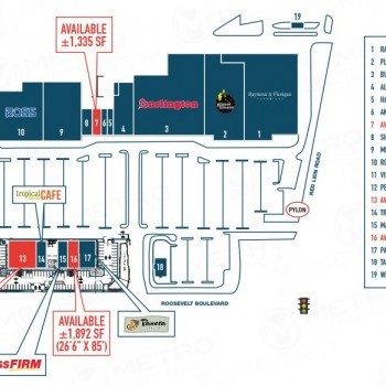 Plan of mall Red Lion Plaza