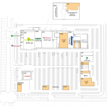 Plan of mall Redford Plaza
