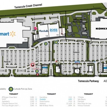 Plan of mall Redhawk Towne Center