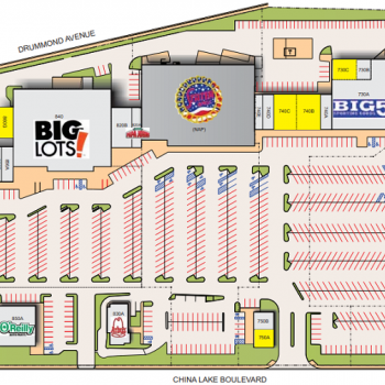 Plan of mall Ridgecrest Town Center