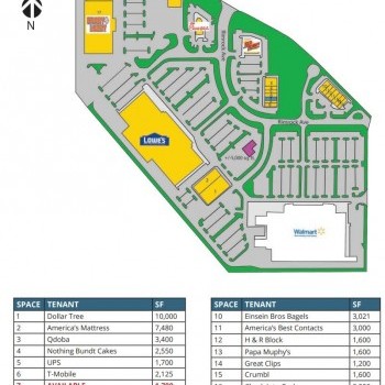 Plan of mall Rimrock Marketplace