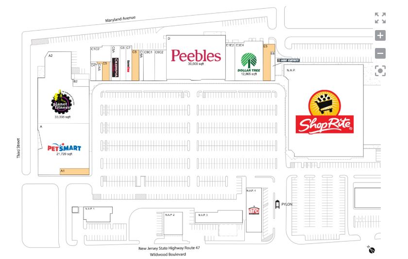 Rio Grande Plaza store list, hours, (location Rio Grande, New Jersey