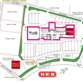 Plan of mall River Hills Mall