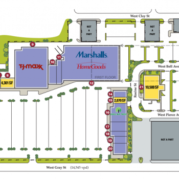 Plan of mall River Oaks Plaza