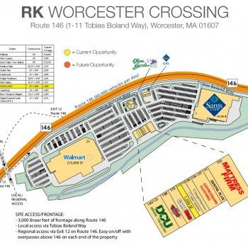 Plan of mall RK Worcester Crossing