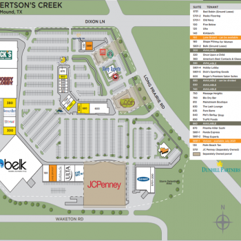Plan of mall Robertson's Creek