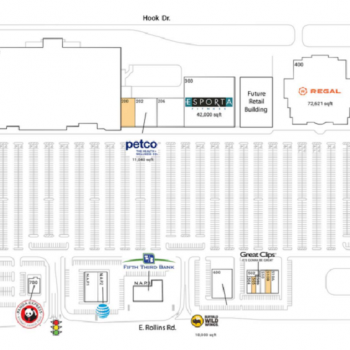 Plan of mall Rollins Crossing