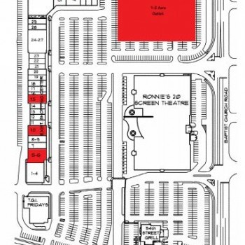 Plan of mall Ronnie's Plaza