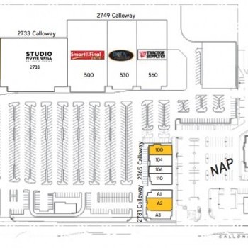 Plan of mall Rosedale Village Shopping Center
