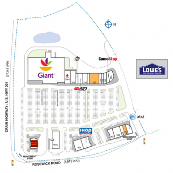 Plan of mall Rosewick Crossing