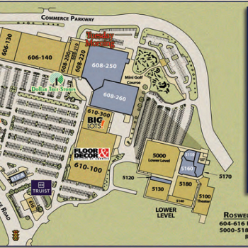 Plan of mall Roswell Town Center