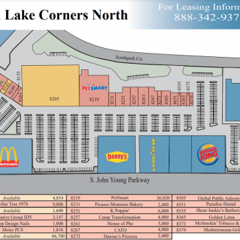 Plan of mall Sand Lake Corners (North and South)