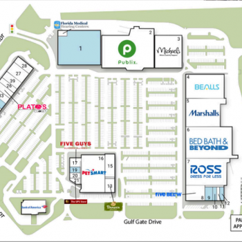 Plan of mall Sarasota Pavilion