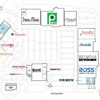 Plan of mall Sarasota Pavilion