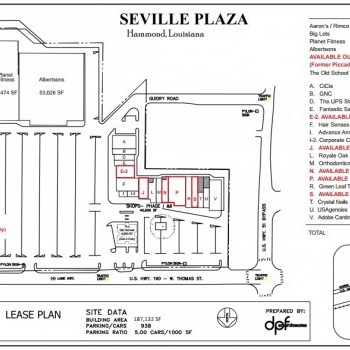 Plan of mall Seville Plaza