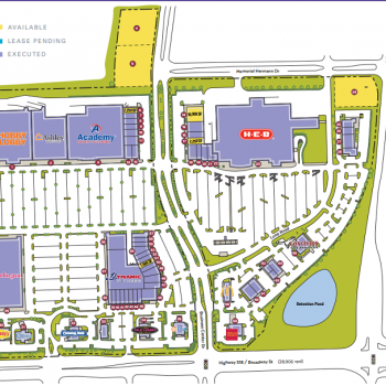 Plan of mall Shadow Creek Ranch Town Center