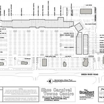 Plan of mall Shoe Carnival Towne Center