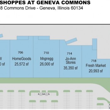 Plan of mall Shoppes At Geneva Commons