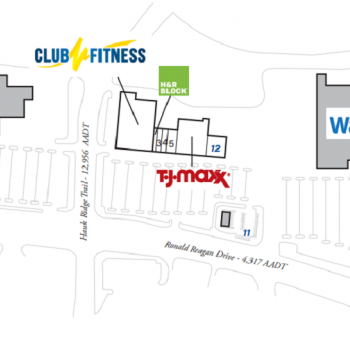Plan of mall Shoppes at Hawk Ridge