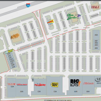 Plan of mall Shoppes at Paradise Isle