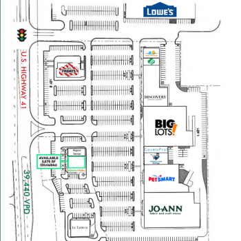 Plan of mall The Shoppes at Schererville