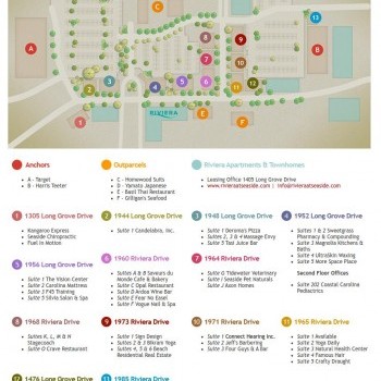 Plan of mall Shoppes at Seaside Farms