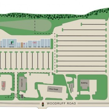 Plan of mall Shoppes at Woodruff
