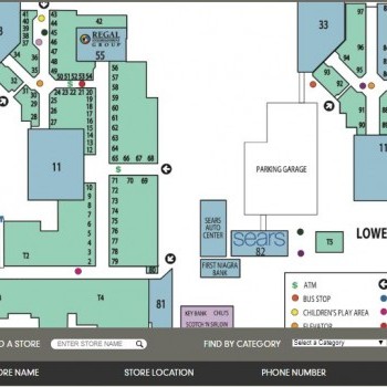 Plan of mall Shoppingtown Mall