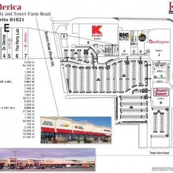 Plan of mall Shops at Billerica