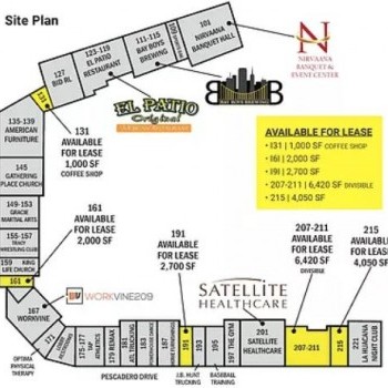 Plan of mall Shops At Northgate Village