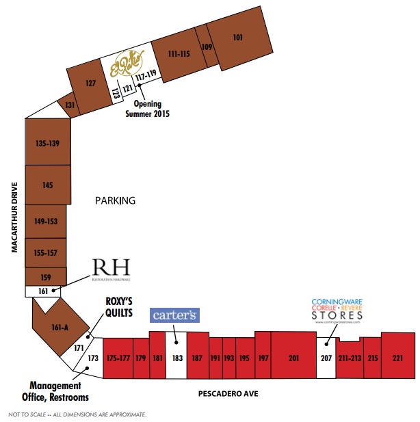 Shops At Northgate Village store list, hours, (location Tracy